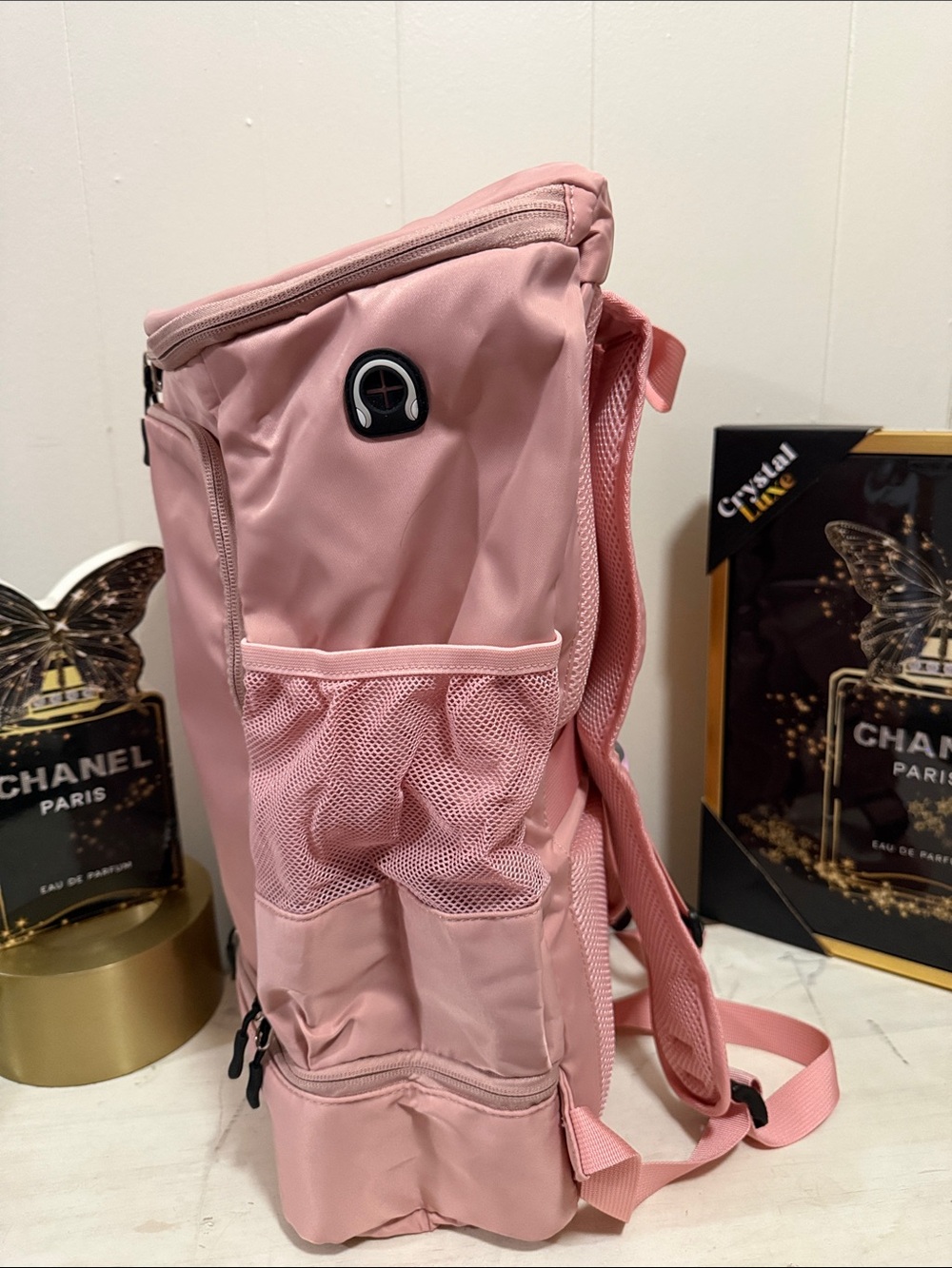 Blush Pink Multi-Pocket Backpack - Picture 3 of 12